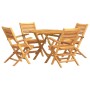 5-piece garden dining set solid teak wood by vidaXL, Garden sets - Ref: Foro24-3155032, Price: 382,72 €, Discount: %