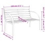 Graue Holzbank 120 cm von vidaXL, Gartenbänke - Ref: Foro24-47936, Preis: 110,21 €, Rabatt: %