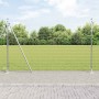 Reja con postes Plateado 1.6 x 10 m Acero