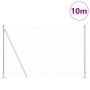 Reja con postes Plateado 1.6 x 10 m Acero