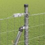 Reja con postes Plateado 1.6 x 10 m Acero