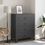 Cajonera metálica de estilo industrial 78x40x93 cm negro