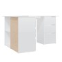 Escritorio de esquina contrachapada blanco brillo 145x100x76 cm de vidaXL, Escritorios - Ref: Foro24-801095, Precio: 259,40 €...
