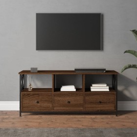 TV-Schrank aus Eisen, braunes Eichensperrholz, 102 x 33 x 45 cm von vidaXL, TV-Möbel - Ref: Foro24-831792, Preis: 78,13 €, Ra...