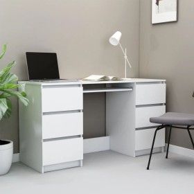 Escritorio de madera contrachapada blanco 140x50x77 cm de vidaXL, Escritorios - Ref: Foro24-800810, Precio: 193,13 €, Descuen...