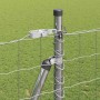Reja con postes Plateado 1.4 x 10 m Acero