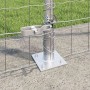 Reja con postes Plateado 1.5 x 10 m Acero