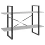 Estantería de 2 niveles contrachapada gris hormigón 100x30x70cm de vidaXL, Librerías y estanterías - Ref: Foro24-806471, Prec...
