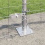 Reja con postes Plateado 0.4 x 10 m Acero