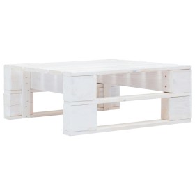 Otomana de palés para jardín madera blanco de vidaXL, Otomanas de exterior - Ref: Foro24-45758, Precio: 55,30 €, Descuento: %