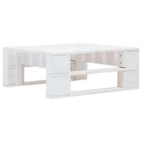 White wooden pallet ottoman for garden by vidaXL, Outdoor ottomans - Ref: Foro24-45758, Price: 49,45 €, Discount: %