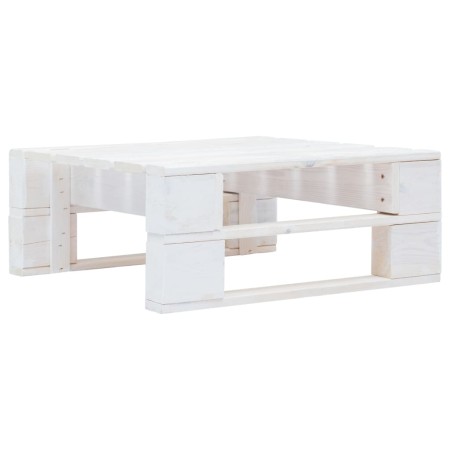 Weißer Gartenpaletten-Hocker aus Holz von vidaXL, Hocker für den Außenbereich - Ref: Foro24-45758, Preis: 55,30 €, Rabatt: %
