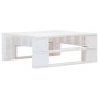 Weißer Gartenpaletten-Hocker aus Holz von vidaXL, Hocker für den Außenbereich - Ref: Foro24-45758, Preis: 55,30 €, Rabatt: %
