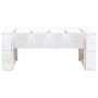 Weißer Gartenpaletten-Hocker aus Holz von vidaXL, Hocker für den Außenbereich - Ref: Foro24-45758, Preis: 55,30 €, Rabatt: %