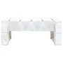 White wooden pallet ottoman for garden by vidaXL, Outdoor ottomans - Ref: Foro24-45758, Price: 53,16 €, Discount: %