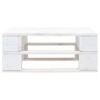 Weißer Gartenpaletten-Hocker aus Holz von vidaXL, Hocker für den Außenbereich - Ref: Foro24-45758, Preis: 55,30 €, Rabatt: %