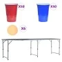 Folding beer pong table with cups and balls 240 cm by vidaXL, beer pong tables - Ref: Foro24-3056793, Price: 136,10 €, Discou...