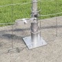 Reja con postes Plateado 0.8 x 10 m Acero