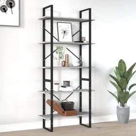Sonoma gray plywood 5-tier shelving unit 80x30x175 cm by vidaXL, Bookcases and shelves - Ref: Foro24-3114017, Price: 98,78 €,...