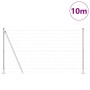 Reja con postes Plateado 1.2 x 10 m Acero