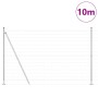 Reja con postes Plateado 1.4 x 10 m Acero