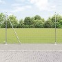 Reja con postes Plateado 1.5 x 10 m Acero