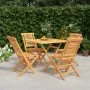 Juego de comedor para jardín 5 piezas madera maciza de teca de vidaXL, Conjuntos de jardín - Ref: Foro24-3155034, Precio: 415...