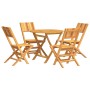 5-teiliges Garten-Esszimmerset aus massivem Teakholz von vidaXL, Gartensets - Ref: Foro24-3155020, Preis: 387,82 €, Rabatt: %