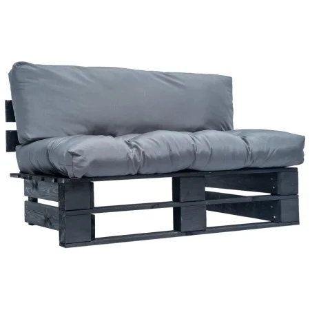 Garden pallet sofa with gray pinewood cushions by vidaXL, Outdoor sofas - Ref: Foro24-277411, Price: 119,91 €, Discount: %