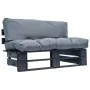 Garden pallet sofa with gray pinewood cushions by vidaXL, Outdoor sofas - Ref: Foro24-277411, Price: 119,91 €, Discount: %