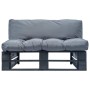 Garden pallet sofa with gray pinewood cushions by vidaXL, Outdoor sofas - Ref: Foro24-277411, Price: 126,98 €, Discount: %
