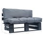 Garden pallet sofa with gray pinewood cushions by vidaXL, Outdoor sofas - Ref: Foro24-277411, Price: 126,98 €, Discount: %