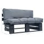 Garden pallet sofa with gray pinewood cushions by vidaXL, Outdoor sofas - Ref: Foro24-277411, Price: 119,91 €, Discount: %