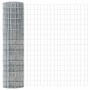 Reja con postes Plateado 0.8 x 25 m Acero