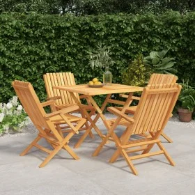 5-piece garden dining set solid teak wood by vidaXL, Garden sets - Ref: Foro24-3155037, Price: 402,51 €, Discount: %