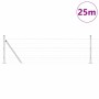 Reja con postes Plateado 0.4 x 25 m Acero