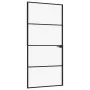 Innentür aus gehärtetem Glas und schwarzem Aluminium 93x201,5 cm von vidaXL, Türen für zu Hause - Ref: Foro24-153660, Preis: ...