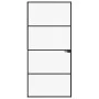 Innentür aus gehärtetem Glas und schwarzem Aluminium 93x201,5 cm von vidaXL, Türen für zu Hause - Ref: Foro24-153660, Preis: ...