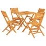 5-teiliges Garten-Essset aus massivem Teakholz von vidaXL, Gartensets - Ref: Foro24-3155038, Preis: 365,38 €, Rabatt: %