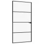 Interior door tempered glass and black aluminum 102x201.5 cm by vidaXL, Doors for the home - Ref: Foro24-153661, Price: 281,4...