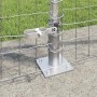 Reja con postes Plateado 1 x 25 m Acero