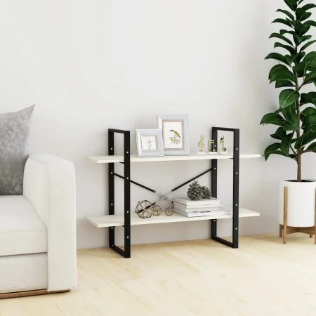 2-tier solid white pine wood shelf 100x30x70 cm by vidaXL, Bookcases and shelves - Ref: Foro24-806473, Price: 39,65 €, Discou...