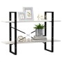 2-tier solid white pine wood shelf 100x30x70 cm by vidaXL, Bookcases and shelves - Ref: Foro24-806473, Price: 39,65 €, Discou...