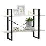 2-tier solid white pine wood shelf 100x30x70 cm by vidaXL, Bookcases and shelves - Ref: Foro24-806473, Price: 39,65 €, Discou...