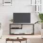 TV-Möbel Sperrholz und Sonoma grauer Stahl 103x38x46,5 cm von vidaXL, TV-Möbel - Ref: Foro24-831826, Preis: 52,79 €, Rabatt: %