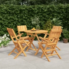 5-piece garden dining set solid teak wood by vidaXL, Garden sets - Ref: Foro24-3155021, Price: 425,85 €, Discount: %