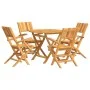 5-piece garden dining set solid teak wood by vidaXL, Garden sets - Ref: Foro24-3155021, Price: 432,32 €, Discount: %