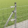 Reja con postes Plateado 0.6 x 25 m Acero