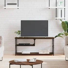 Mueble de TV contrachapada y acero marrón roble 103x38x46,5 cm de vidaXL, Muebles TV - Ref: Foro24-831827, Precio: 52,88 €, D...