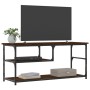 Mueble de TV contrachapada y acero marrón roble 103x38x46,5 cm de vidaXL, Muebles TV - Ref: Foro24-831827, Precio: 53,57 €, D...
